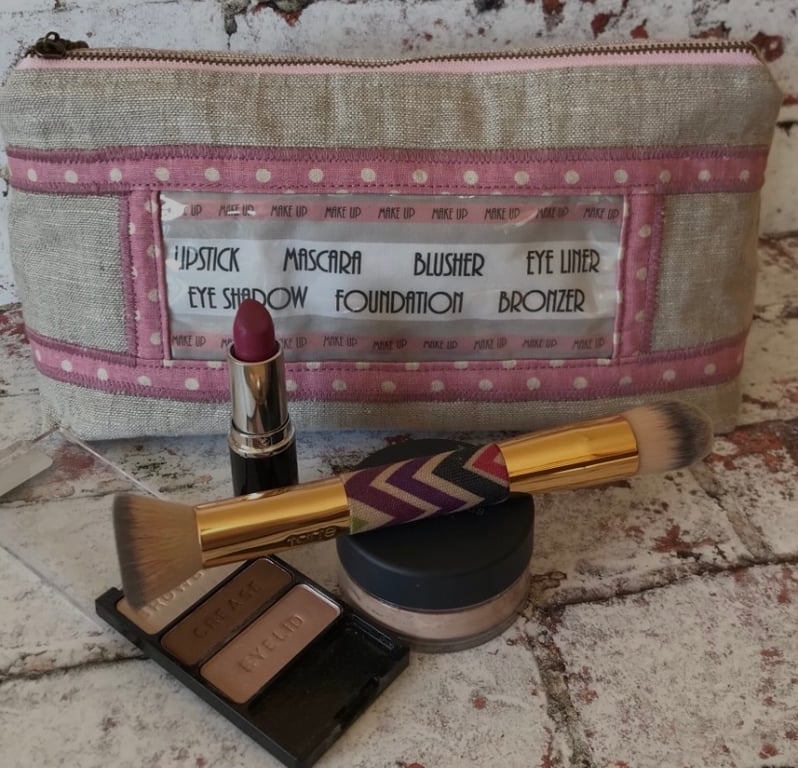 Large Linen Make Up Bag