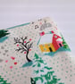 Zipped pouch bag - Romantic Christmas scene - Snowy houses with kissing couple - Image 5