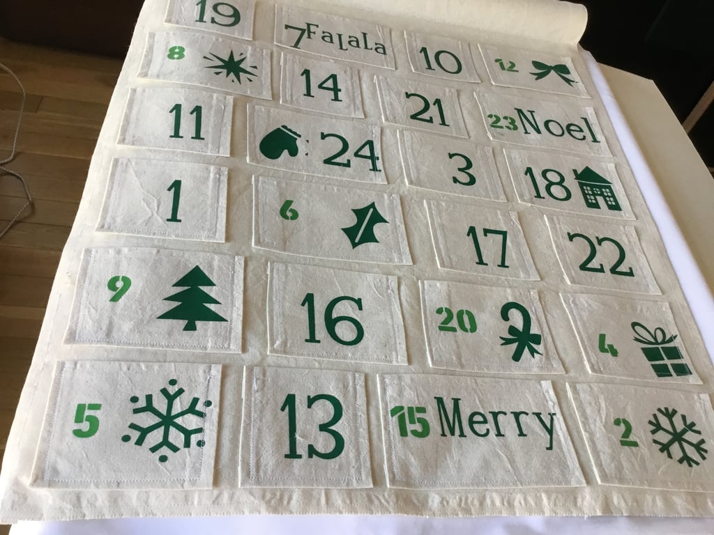 Advent calendar.  Christmas. Reusable.CC524. 