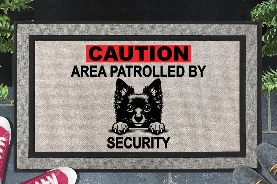 Schipperke Security Door Mat - All Weather Doormat - 45x70cm 