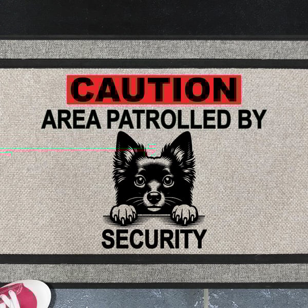 Schipperke Security Door Mat - All Weather Doormat - 45x70cm 