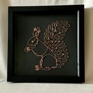 Sarah Squiggle - Framed Red Squirrel Wire Art