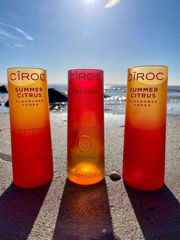 Upcycled Ciroc Vodka Bottle Glass: Handmade Eco-Friendly Barware