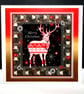 Ikat Reindeer Christmas Card  - Image 1