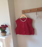 Embroidered, lace trim top