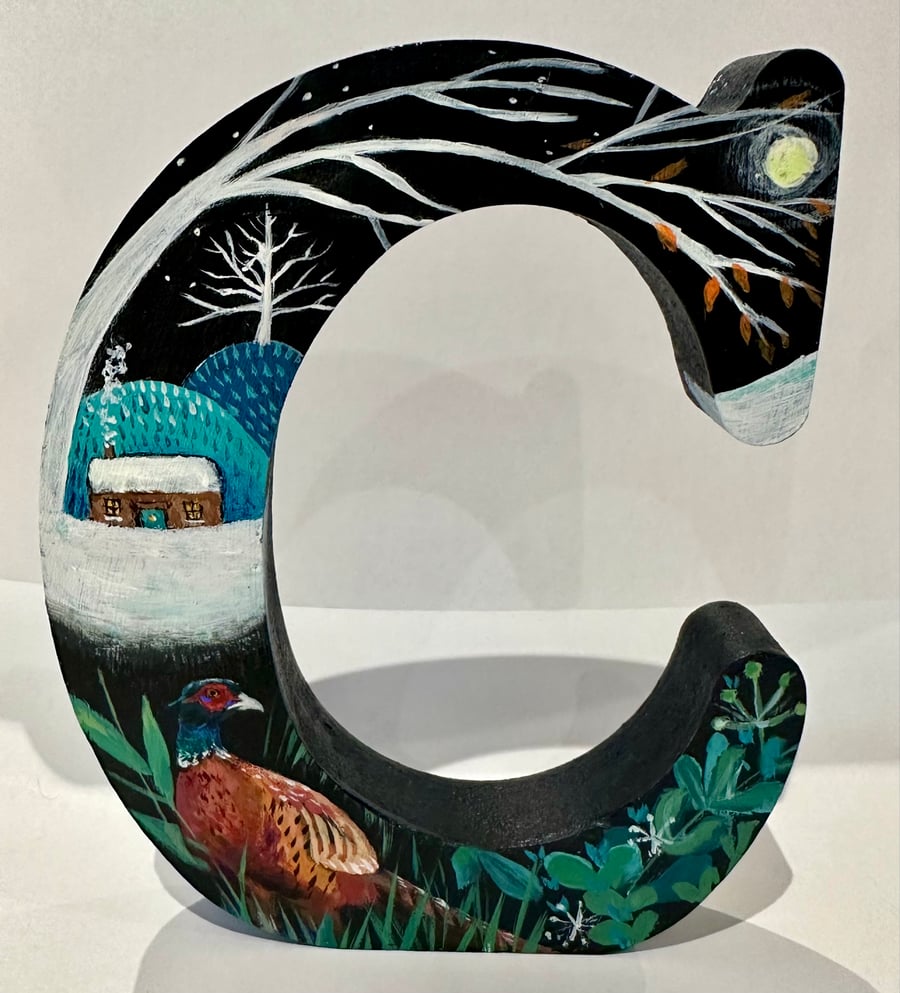 Hand painted letter C