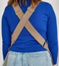 Unisex Woodwork Apron with Range of Pockets and Crossback Straps. Beige Canvas  - Image 3