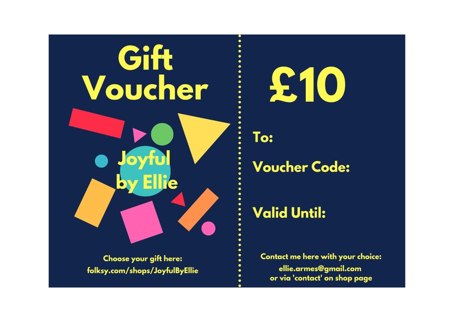 10 Gift Voucher Certificate - by Email