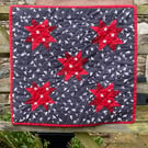 Stars and Swallows Amish Style Miniature Patchwork Wall Hanging