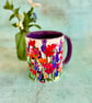 Poppies and lavender Mug - Image 2