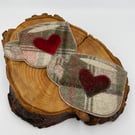 Set two woollen mug rugs