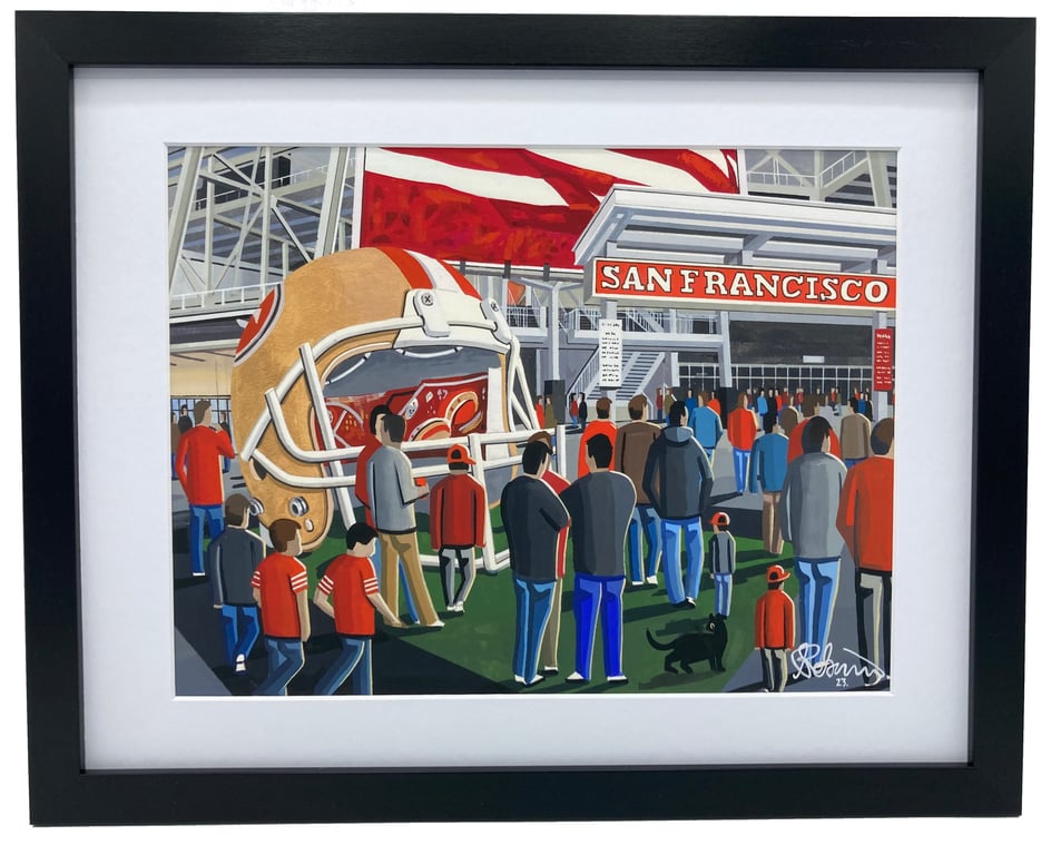 San Francisco 49ers Levi's Stadium. NFL High Quality Framed Art Print. Approx A4