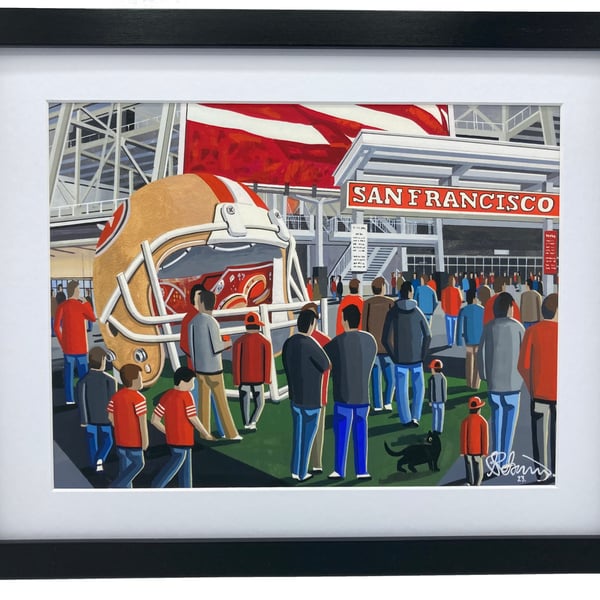 San Francisco 49ers Levi's Stadium. NFL High Quality Framed Art Print. Approx A4