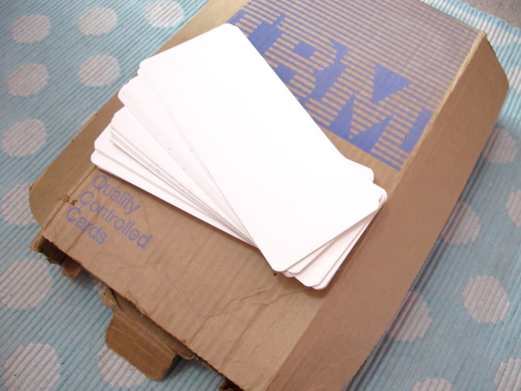 1969 IBM Computer Type Input Programming Punch Cards - Official Original, Blank 