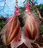 "Valentine" - Unique feather hook earrings (pair) - Image 2