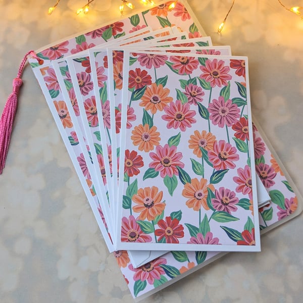 Pretty floral note cards in matching folder.