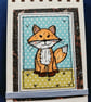 Quirky art A6 reporters notebooks hand decorated with original cute foxart