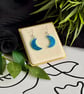 Crescent Moon light Blue Dangle Earrings - Image 9