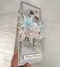 Handmade Christmas Card (42) Polar Bear & Winter Flowers - Image 3