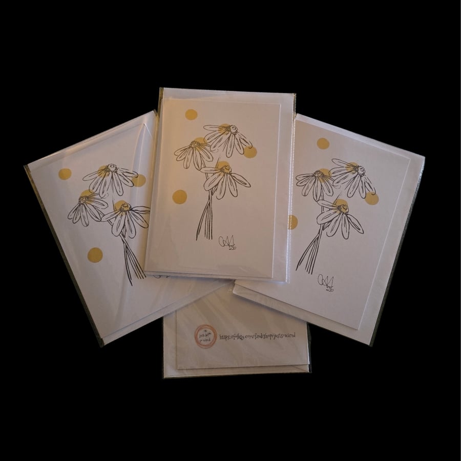 A6 blank greeting cards with original sketch images