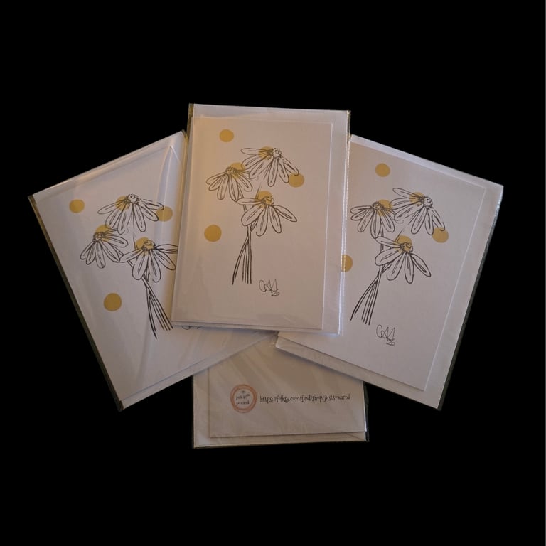 A6 blank greeting cards with original sketch images