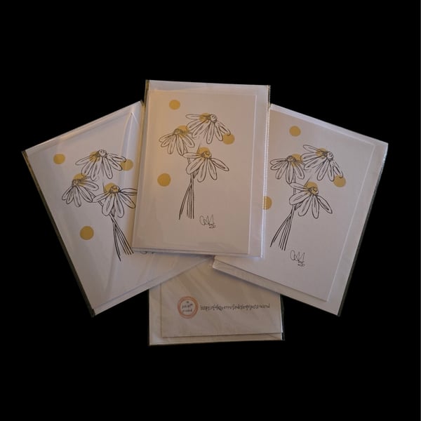A6 blank greeting cards with original sketch images