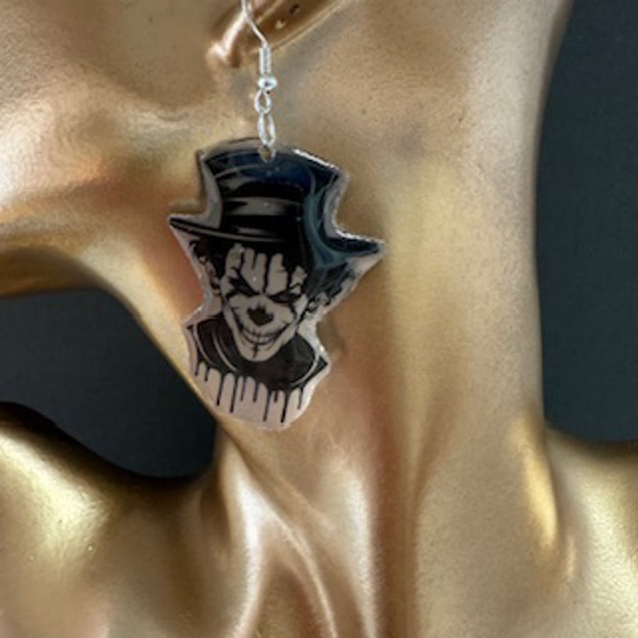 The Joker Resin Earrings