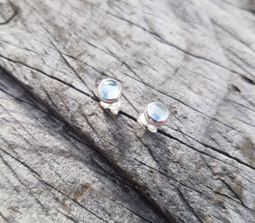 Aquamarine Stud Earrings 5mm