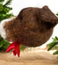 Needle felted Dog head bauble, brindled staffie, christmas decoration, pet gift - Image 5
