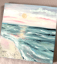 Coastal Beach Acrylic Painting - Wall Art