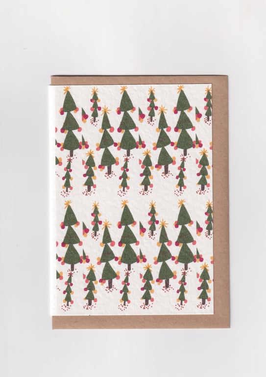 Christmas Tree Card- Scandinavian Modern Greetings Card 