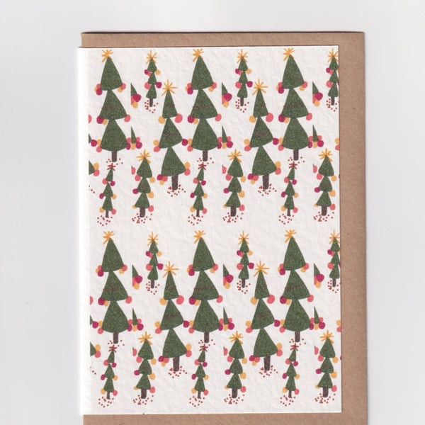Christmas Tree Card- Scandinavian Modern Greetings Card 