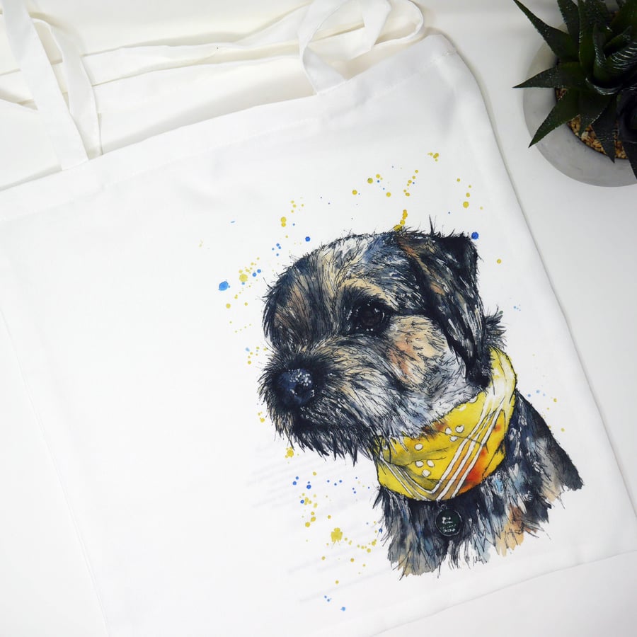 Border Terrier, Border Terrier Tote, Border Terrier Gifts, Re-useable Bag, 