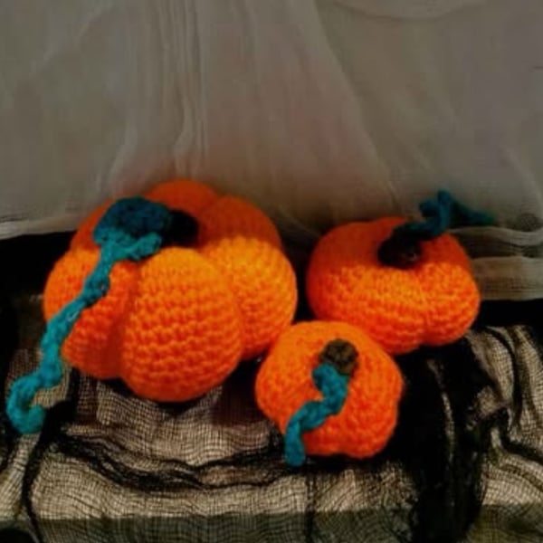 Set of 3 Halloween Pumpkins