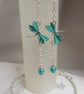 Gorgeous Dangly Dragonfly Earrings - Silver Tones - Image 5