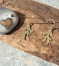 Brass seaweed earrings