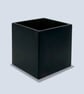 Black square 10 cm plant pot for indoor houseplants handmade planter