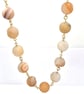 Druzy gemstone rosary link necklace with crystal inclusions
