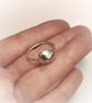 Sterling silver ring with silver pebble - Image 6