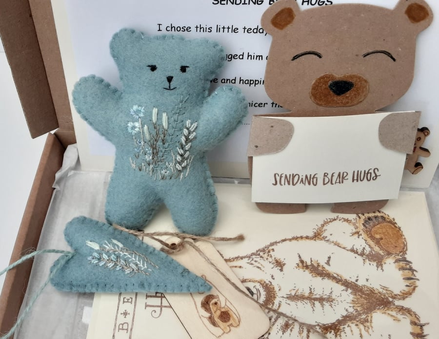 SOLD RESERVED FOR KAREN sending Bear Hugs Teddy Bear Gift Set, Letterbox gift