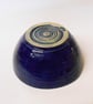 Bowl Turquoise and blue striped glazed Ceramic. - Image 2