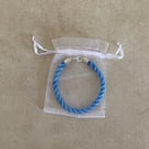 Handmade Shades of Blue Woven Bracelet