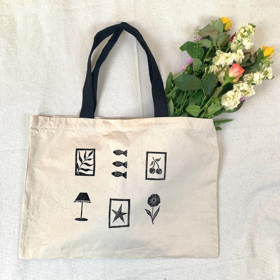 Lino Printed Tote Bag