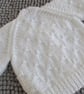 14" Newborn Girls Knots Patterned Cardigan - Image 5