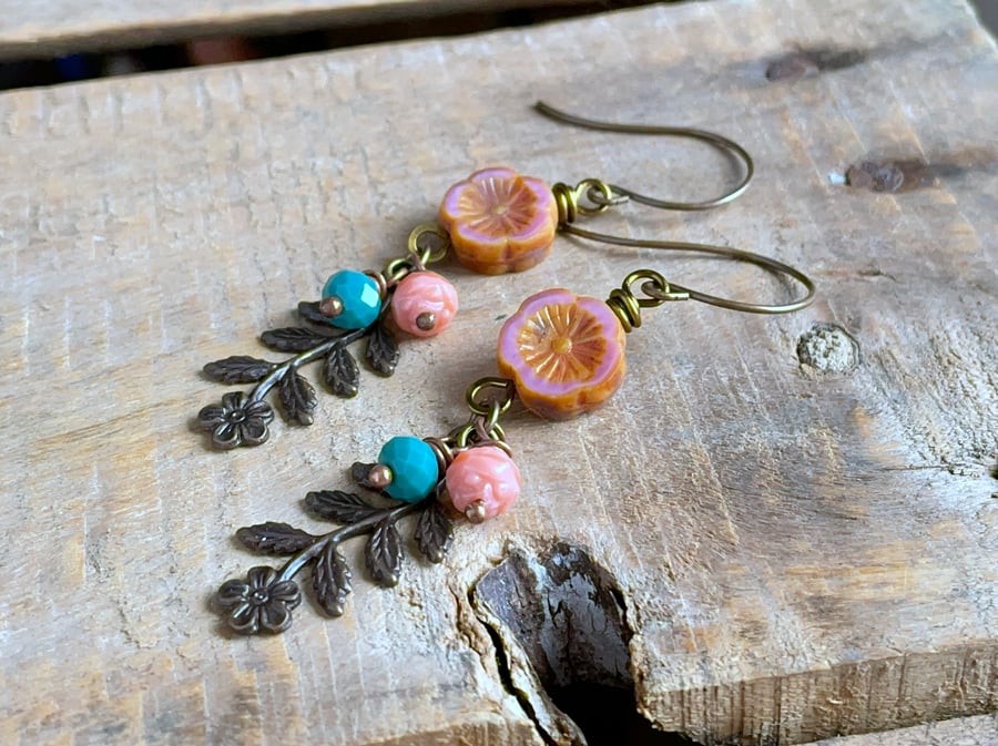 Hawaiian coral earrings discount