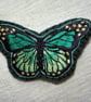 Large Emerald Green Butterfly Hair Clip, Felt Hair Accessory - Image 1