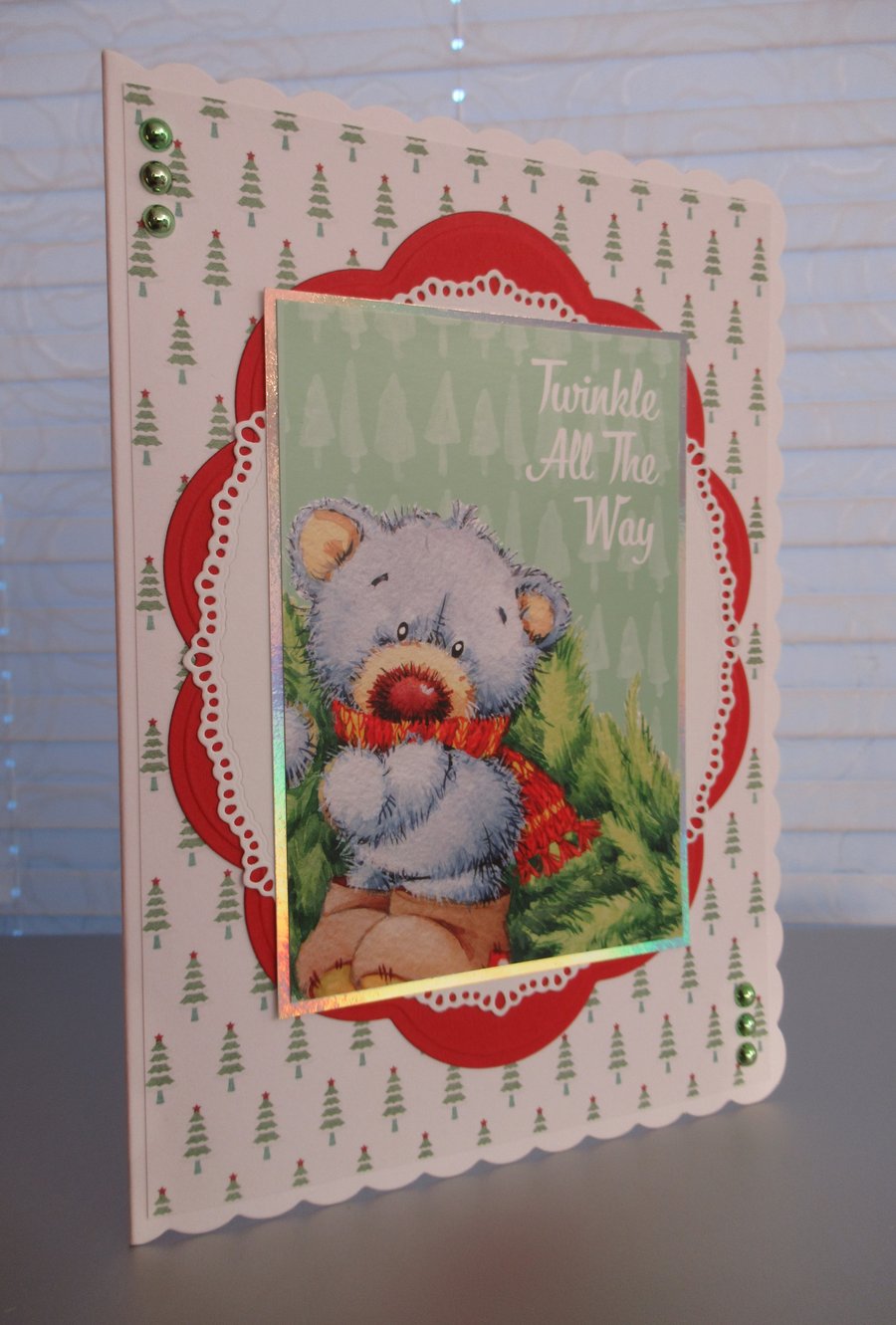 Grey Bear - Twinkle All The Way - A5 Card