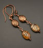 Natural Picasso jasper and copper handmade copper gemstone link , Pisces jewelry - Image 7