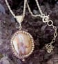 Natural Purple Baroque Pearl & Crystal Sterling Silver Necklace 16 - 18 Inch - Image 7