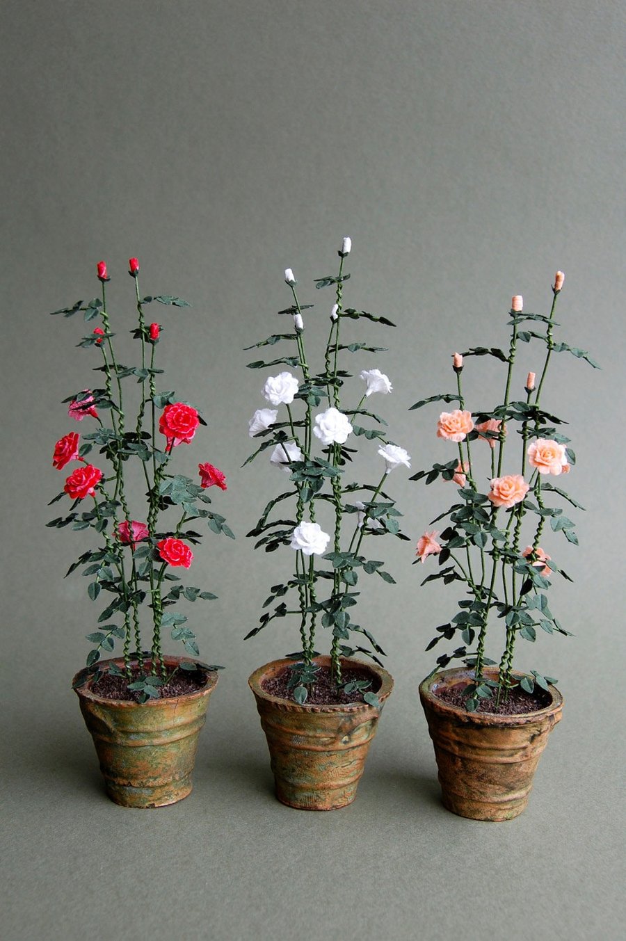 DIY Shrub Rose Paper Flower Kit for 12th scale Dollhouses
